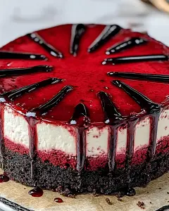 Vampire Bite Red Velvet Cheesecake