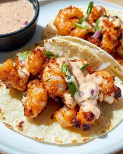 Air Fryer Bang Bang Shrimp Tacos