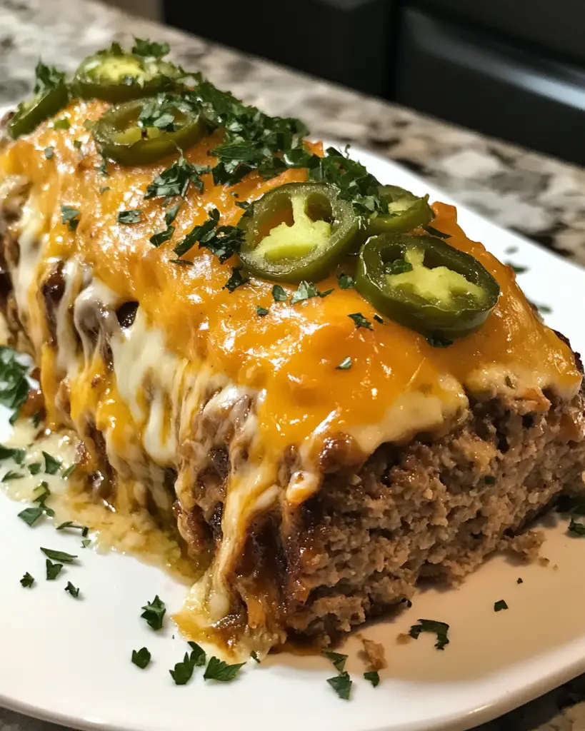 Smoky Jalapeño Popper Meatloaf with Creamy Ranch Drizzle