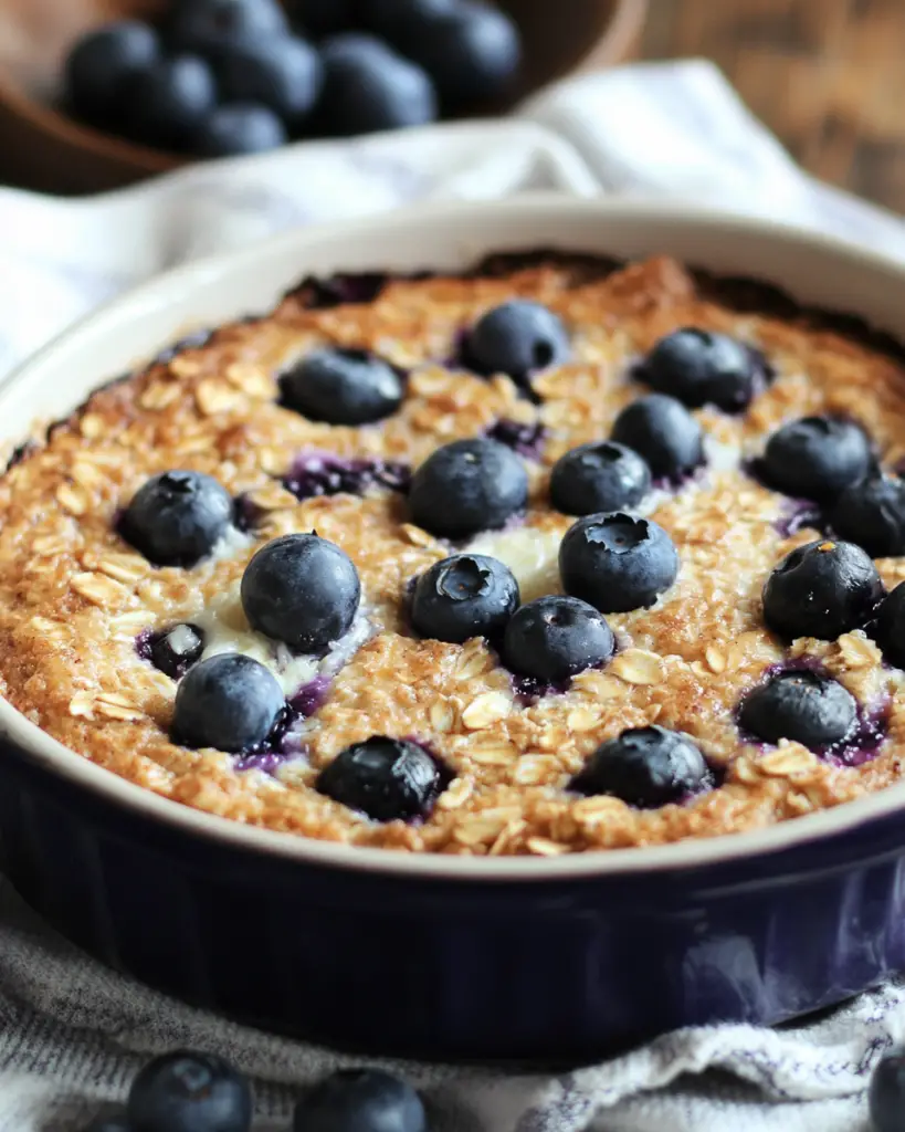 Blueberry Cottage Cheese Breakfast Bake