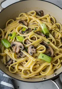 Caramelized Leek and Mushroom Gruyère Pasta